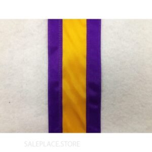 College/School Stripes 10Y - Satin Stripe-#40-10 Yds - Purple/Golden Yellow