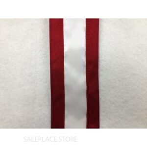 College/School Stripes 10Y - Satin Stripe-#40-10 Yds - Crimson/White