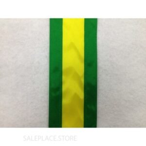 College/School Stripes 10Y - Satin Stripe-#40-10 Yds - Green/Yellow