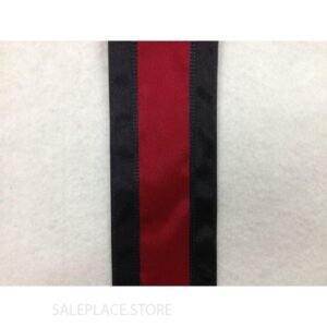 College/School Stripes 10Y - Satin Stripe-#40-10 Yds - Black/Crimson