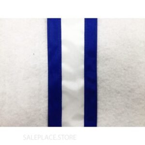 College/School Stripes 10Y - Satin Stripe-#40-10 Yds - Royal/White