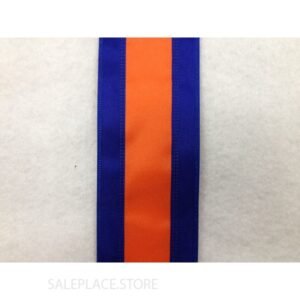 College/School Stripes 10Y - Satin Stripe-#40-10 Yds - Royal/Orange