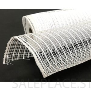 Basic Metallic Mesh - 10" Solid Metallic - White