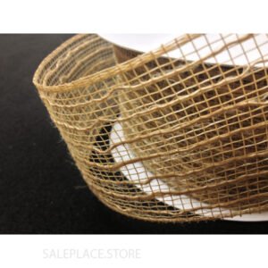 Basic Metallic Mesh Ribbon - 2.5 X 25 Yards - Burlap - Brown