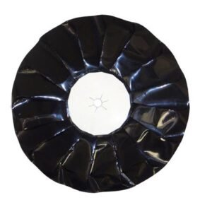 Cardstock 8" Pleated Metallic Backer (12 pc) - Black