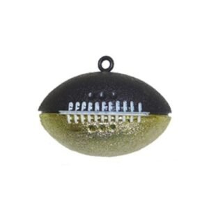 Trinket - Football Two-toned 2" Charm - (12pc) - Black / Gold