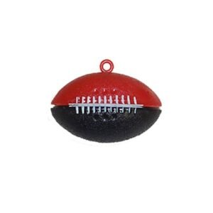 Trinket - Football Two-toned 2" Charm - (12pc) - Red / Black