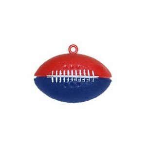 Trinket - Football Two-toned 2" Charm - (12pc) - Red / Royal