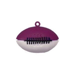 Trinket - Football Two-toned 2" Charm - (12pc) - Burgundy / White