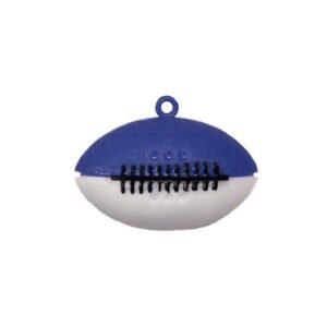 Trinket - Football Two-toned 2" Charm - (12pc) - Navy / White