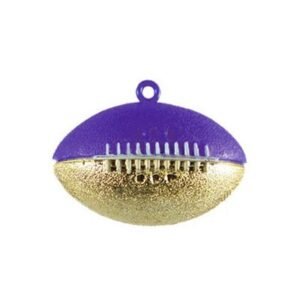 Trinket - Football Two-toned 2" Charm - (12pc) - Purple / Gold