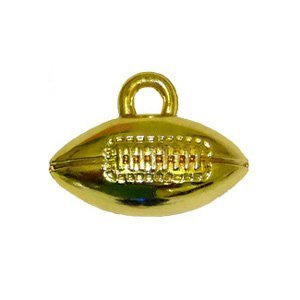 Trinket - Football Charm 1" - (36pc) - Metallic Gold