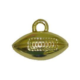 Trinket - Football Charm 1.5" - (36pc) - Metallic Gold