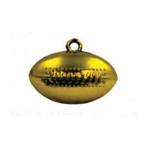 Trinket - Football Hollow 2" Charm - Metallic - (12pc) - Metallic Gold