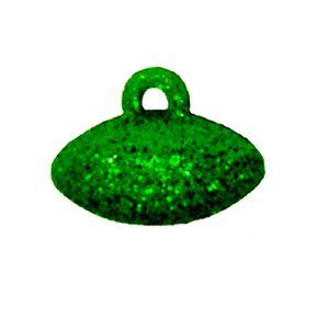 Trinket - Football Glittered - 1" (12pc) - Emerald Green