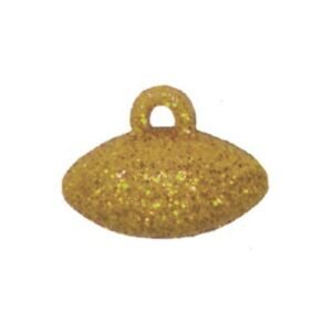 Trinket - Football Glittered - 1" (12pc) - Gold
