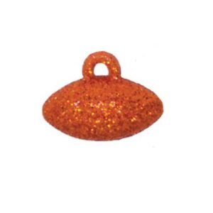 Trinket - Football Glittered - 1" (12pc) - Orange