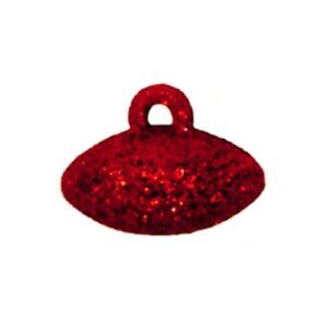 Trinket - Football Glittered - 1" (12pc) - Red
