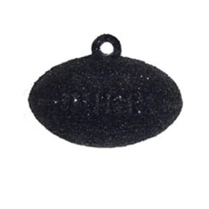 Trinket - Footall Glittered - 2" (6pc) - Black