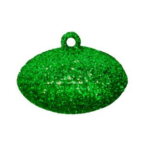 Trinket - Footall Glittered - 2" (6pc) - Emerald Green