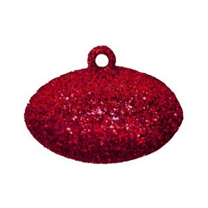 Trinket - Footall Glittered - 2" (6pc) - Red