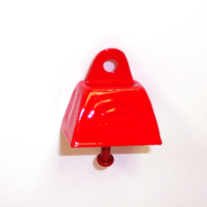 Cowbell - 1"  Painted Metal Cowbell (36pc) - Red