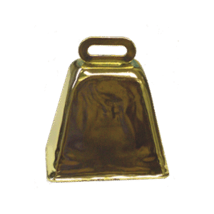Cowbell - 1.75" Metal Cowbell (12 pc) - Metallic Gold