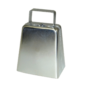 Cowbell -  3" Giant Metal Cowbell (12pc) - Metallic Silver