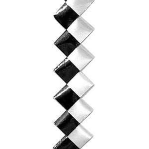 Ribbon - Braid - Diamond Back - 30" - Black / White