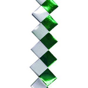 Ribbon - Braid - Diamond Back - 30" - Emerald / White