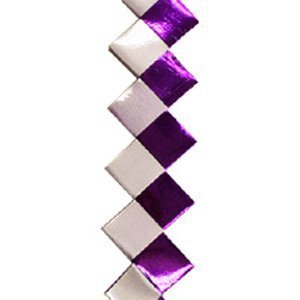 Ribbon - Braid - Diamond Back - 30" - Purple / White