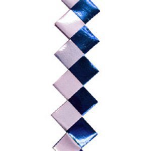 Ribbon - Braid - Diamond Back - 30" - Royal / White
