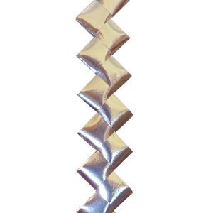 Ribbon - Braid - Diamond Back - 30" - Metallic Silver