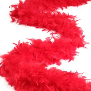 Feathers - Chandelle Heavyweight Feather Boa 6ft - Red