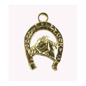 Trinket - Horseshoe Charm 1" - (24pc) - Metallic Gold