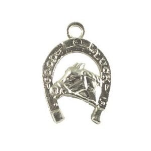 Trinket - Horseshoe Charm 1" - (24pc) - Metallic Silver