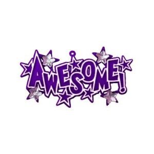 Trinket - Awesome 3" Charm - (12pc) - Purple / White