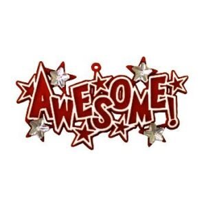 Trinket - Awesome 3" Charm - (12pc) - Red / White