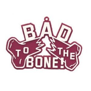 Trinket - Bad to the Bone Charm - (24pc) - Burgundy / White
