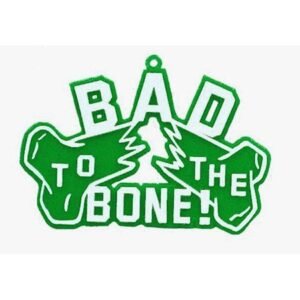 Trinket - Bad to the Bone Charm - (24pc) - Emerald / White