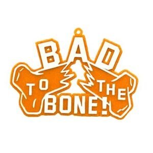 Trinket - Bad to the Bone Charm - (24pc) - Orange / White