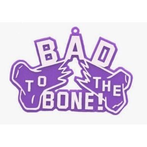 Trinket - Bad to the Bone Charm - (24pc) - Purple / White