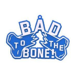 Trinket - Bad to the Bone Charm - (24pc) - Royal / White