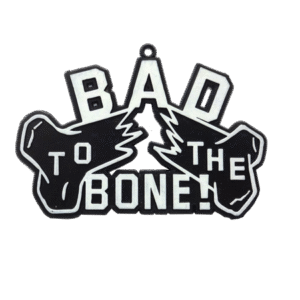 Trinket - Bad to the Bone Charm - (24pc) - Black / White