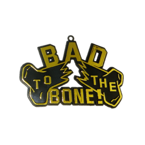Trinket - Bad to the Bone Charm - (24pc) - Black / Gold