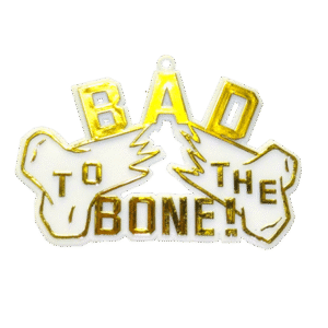Trinket - Bad to the Bone Charm - (24pc) - White / Gold