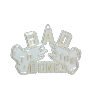 Trinket - Bad to the Bone Charm - (24pc) - White / Silver