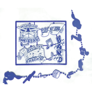 Trinket - Band Charm 7 Pc Set - (12 sets per pack) - Navy / White