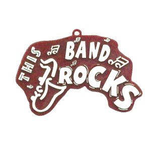 Trinket - Band Rocks Charm - (12pc) - Burgundy / White