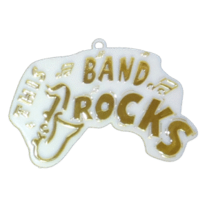Trinket - Band Rocks Charm - (12pc) - White / Gold
